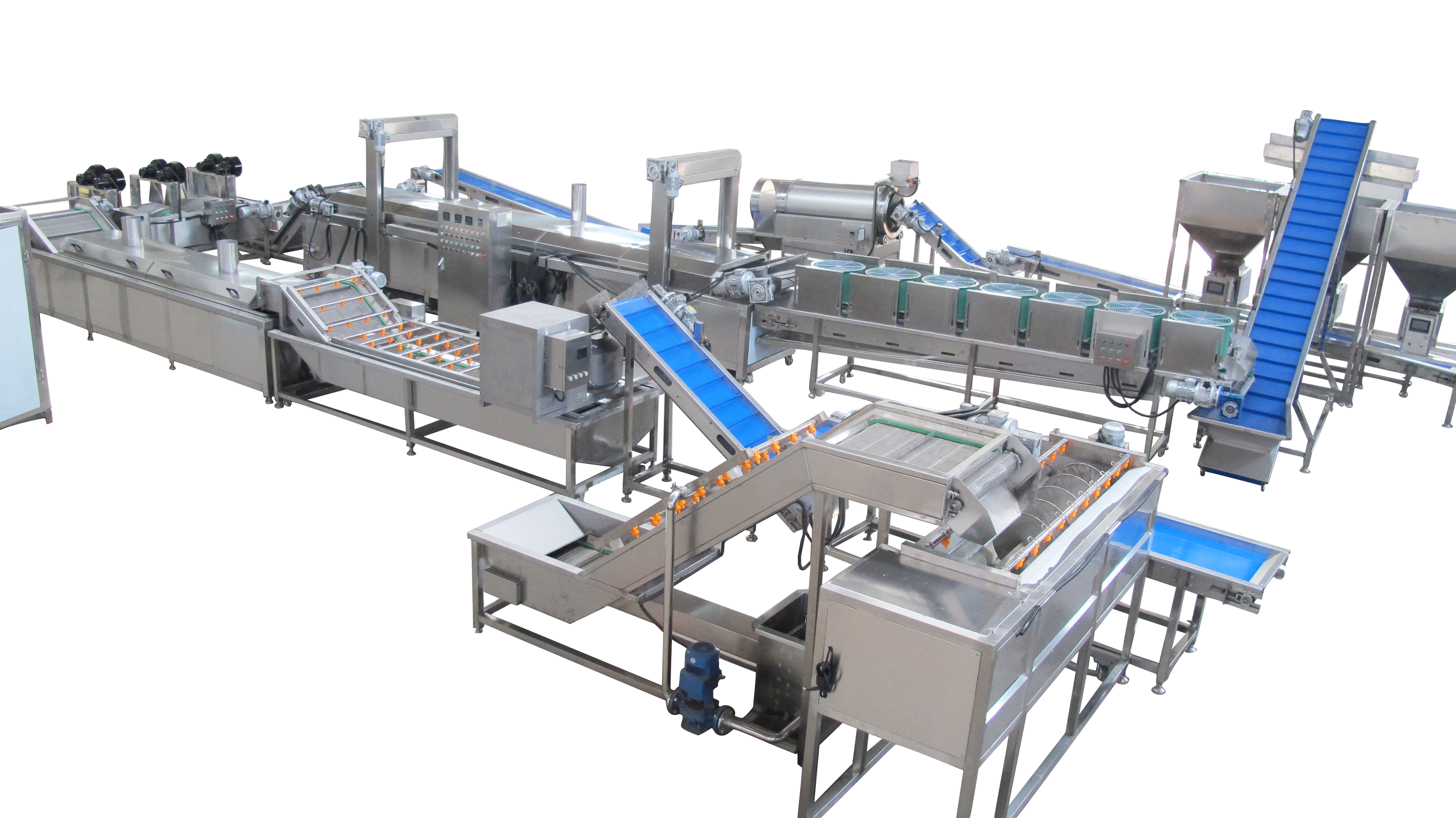 Línea de producción automática de patatas fritas